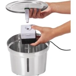 Frisco Stainless Steel Cactus & Leaf Dog & Cat Fountain -The Pet Haven Shop 355814 PT3. AC SS1800 V1665173922