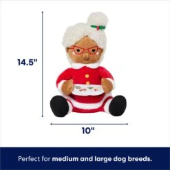 Frisco Holiday Mrs. Claus Plush Squeaky Dog Toy -The Pet Haven Shop 360917 PT1. AC SS1800 V1695046094