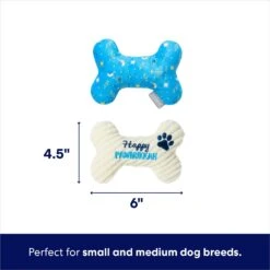 Frisco Hanukkah "Happy Pawnukkah" Bone Plush Squeaky Dog Toy -The Pet Haven Shop 360981 PT1. AC SS1800 V1695045301
