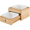 Frisco Elevated Non-Skid Bamboo Melamine Bowl Double Diner With Bamboo Stand -The Pet Haven Shop 363385 MAIN. AC SS1800 V1657657267