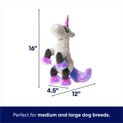 Frisco Halloween Midnight Unicorn Plush Squeaky Dog Toy -The Pet Haven Shop 667958 PT1. AC SS1800 V1689277779