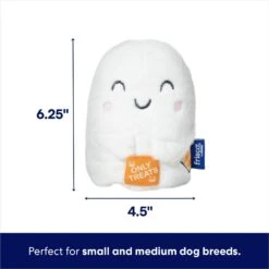 Frisco Halloween Trick Or Treat Ghost Plush Squeaky Dog Toy -The Pet Haven Shop 667974 PT1. AC SS1800 V1689277405