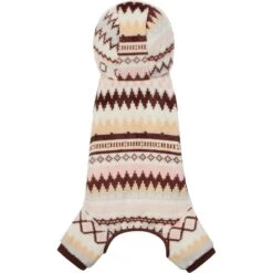 Frisco Fairisle Cozy Plush Fleece Dog & Cat PJs, Cream -The Pet Haven Shop 719006 PT4. AC SS1800 V1692720278