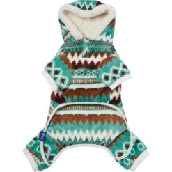 Frisco Fairisle Cozy Plush Fleece Dog & Cat PJs, Green -The Pet Haven Shop 719054 PT5. AC SS1800 V1692720277
