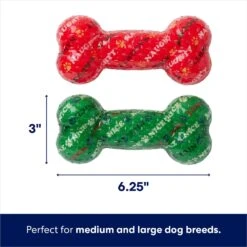 Frisco Holiday Naughty & Nice TPR Bone Squeaky Dog Toy -The Pet Haven Shop 739702 PT1. AC SS1800 V1694809545