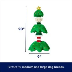 Frisco Holiday Elf In A Tree Bungee Plush Squeaky Dog Toy -The Pet Haven Shop 739846 PT1. AC SS1800 V1694809430