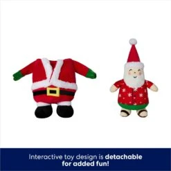 Frisco Holiday Santa On Vacation 2-in-1 Plush Squeaky Dog Toy -The Pet Haven Shop 739894 PT2. AC SS1800 V1694814062