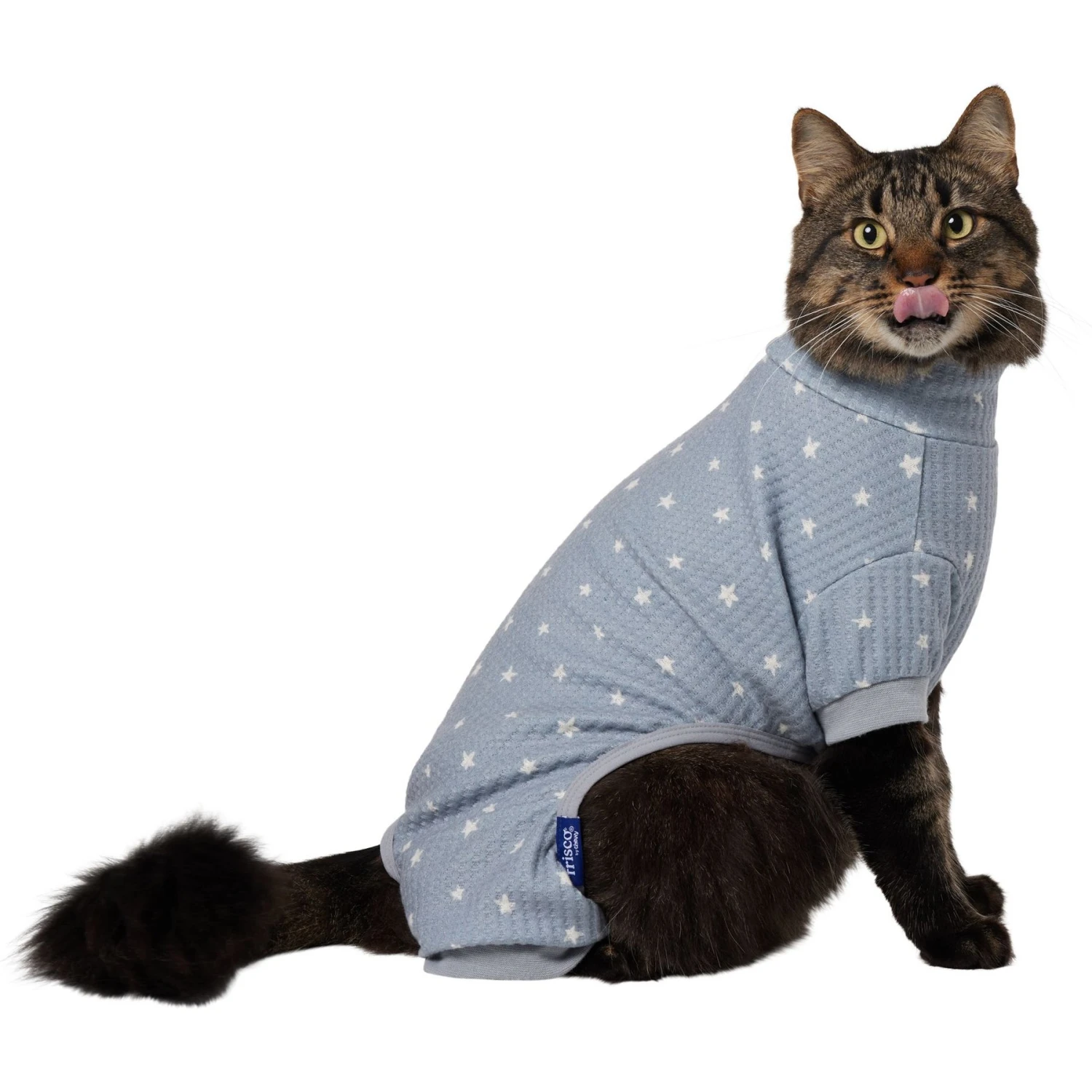 Frisco Cozy Waffle Knit Dog & Cat PJs, Starry Night 5 Frisco Cozy Waffle Knit Dog & Cat PJs, Starry Night - Image 3