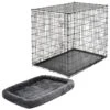 Frisco Heavy Duty Single Door Wire Dog Crate & MidWest Quiet Time Fleece Dog Crate Mat -The Pet Haven Shop 933510 MAIN. AC SS1800 V1692303238