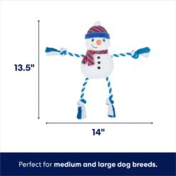 Frisco Holiday Snowman Plush With Rope Squeaky Dog Toy & Frisco Holiday Reindeer Plush With Rope Squeaky Dog Toy -The Pet Haven Shop 986174 PT2. AC SS1800 V1698257848